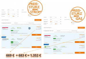 Ersparnisse bei Anbieterwechsel