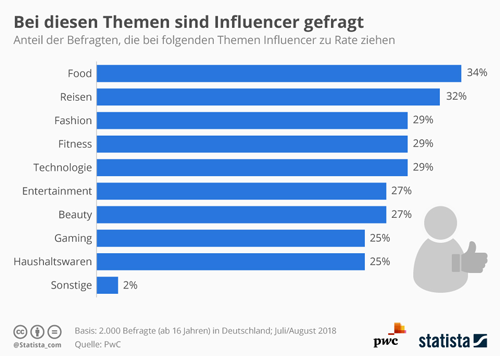 Bei diesen Themen sind Influencer gefragt